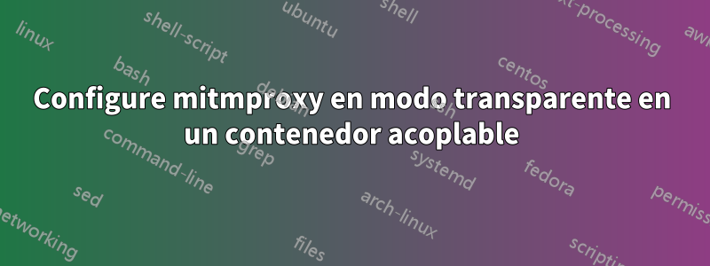 Configure mitmproxy en modo transparente en un contenedor acoplable