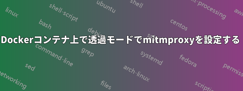 Dockerコンテナ上で透過モードでmitmproxyを設定する