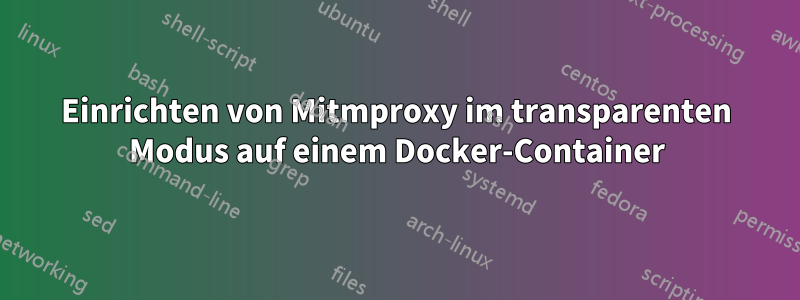 Einrichten von Mitmproxy im transparenten Modus auf einem Docker-Container