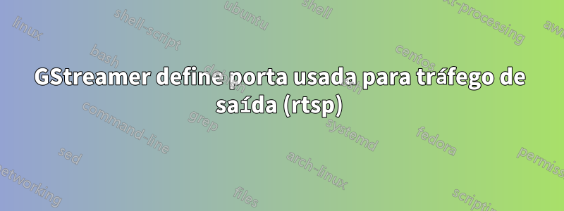 GStreamer define porta usada para tráfego de saída (rtsp)