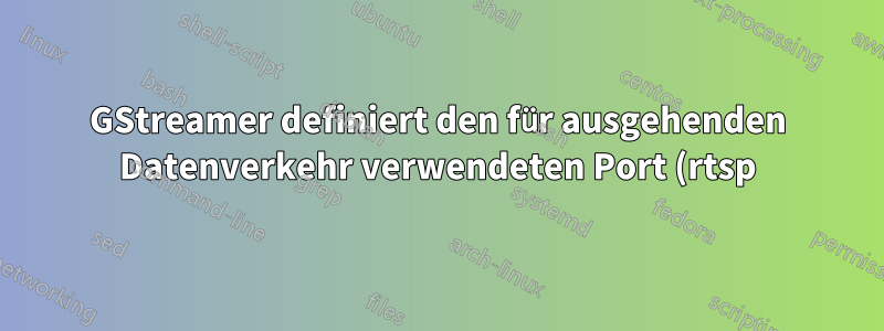 GStreamer definiert den für ausgehenden Datenverkehr verwendeten Port (rtsp)