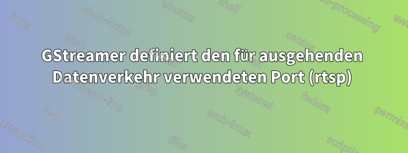 GStreamer definiert den für ausgehenden Datenverkehr verwendeten Port (rtsp)