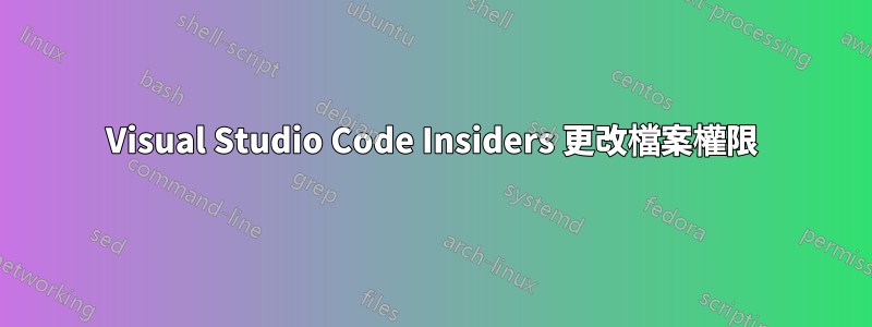 Visual Studio Code Insiders 更改檔案權限