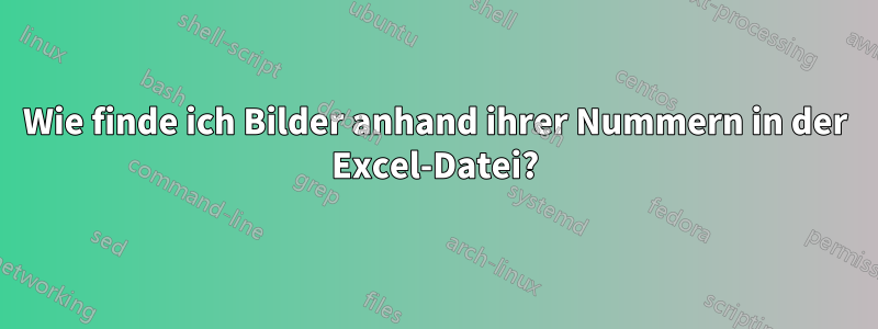 Wie finde ich Bilder anhand ihrer Nummern in der Excel-Datei?