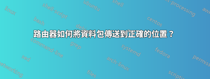 路由器如何將資料包傳送到正確的位置？