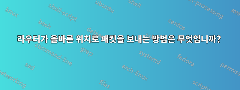 라우터가 올바른 위치로 패킷을 보내는 방법은 무엇입니까?