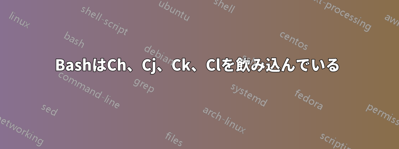 BashはCh、Cj、Ck、Clを飲み込んでいる