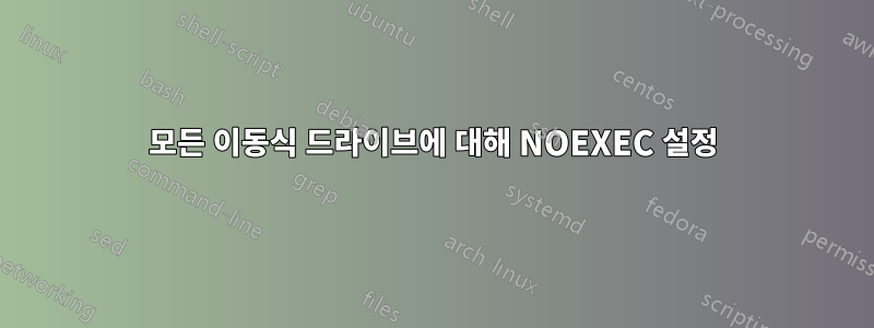 모든 이동식 드라이브에 대해 NOEXEC 설정