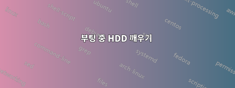 부팅 중 HDD 깨우기