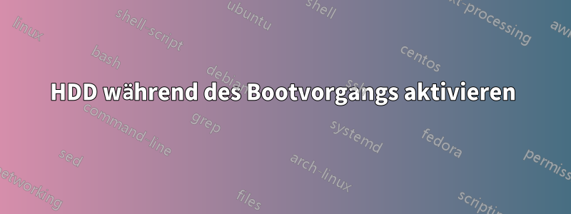 HDD während des Bootvorgangs aktivieren