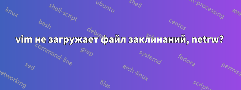 vim не загружает файл заклинаний, netrw?