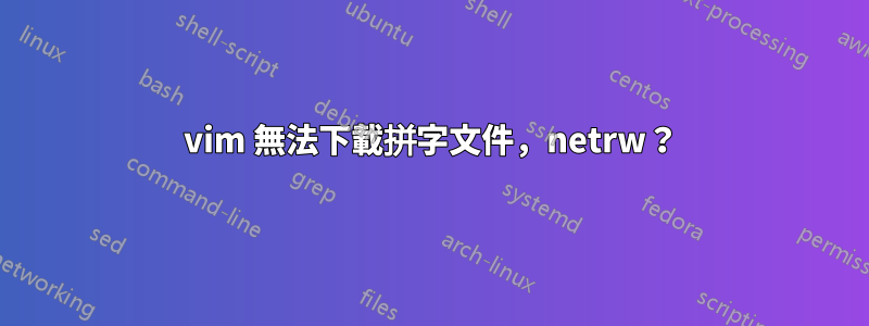 vim 無法下載拼字文件，netrw？