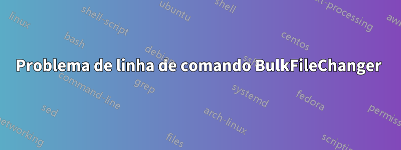 Problema de linha de comando BulkFileChanger