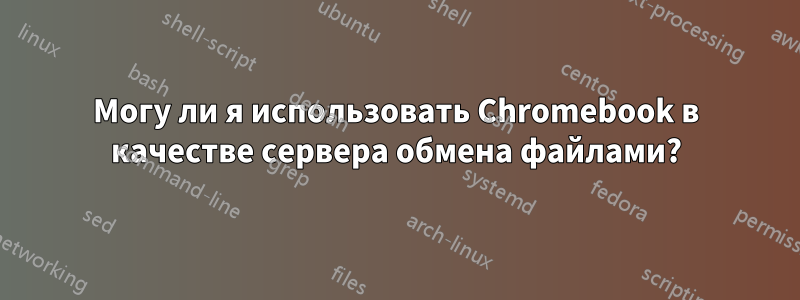 Могу ли я использовать Chromebook в качестве сервера обмена файлами?