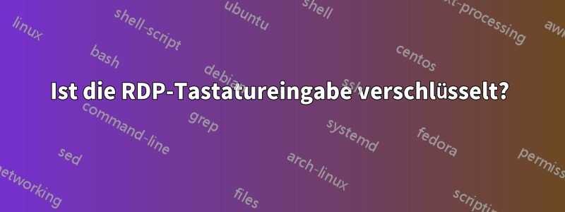 Ist die RDP-Tastatureingabe verschlüsselt?