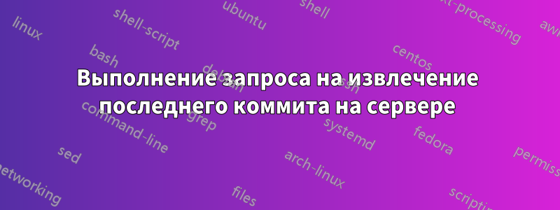 Выполнение запроса на извлечение последнего коммита на сервере