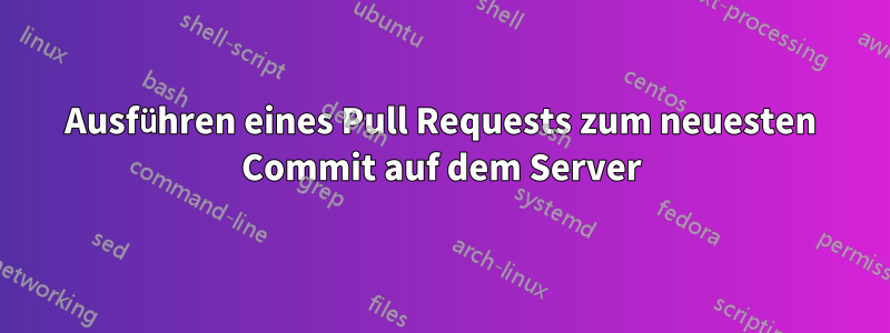 Ausführen eines Pull Requests zum neuesten Commit auf dem Server