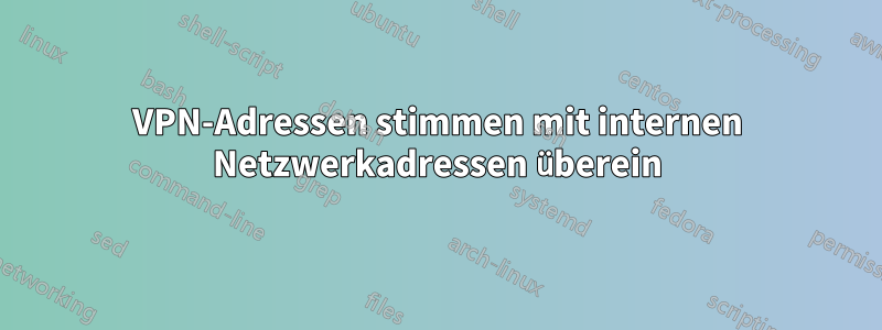 VPN-Adressen stimmen mit internen Netzwerkadressen überein