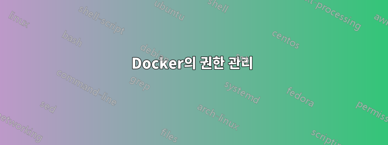 Docker의 권한 관리