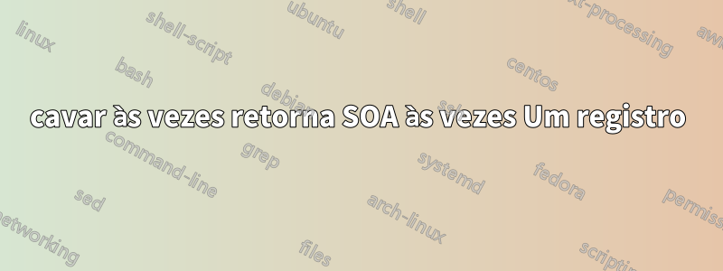 cavar às vezes retorna SOA às vezes Um registro