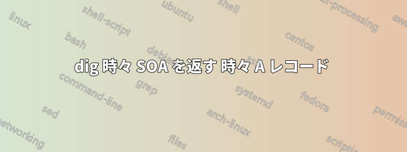 dig 時々 SOA を返す 時々 A レコード