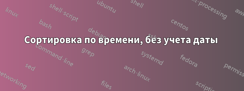 Сортировка по времени, без учета даты