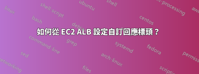 如何從 EC2 ALB 設定自訂回應標頭？