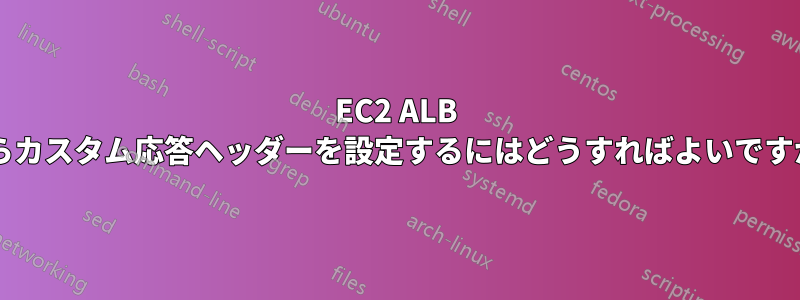 EC2 ALB からカスタム応答ヘッダーを設定するにはどうすればよいですか?