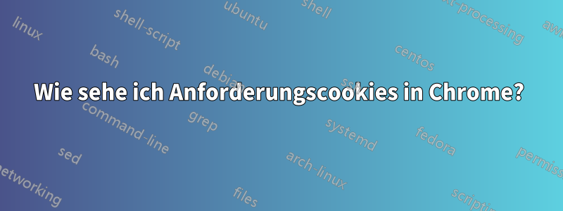 Wie sehe ich Anforderungscookies in Chrome?