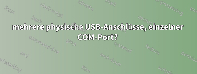 mehrere physische USB-Anschlüsse, einzelner COM-Port?