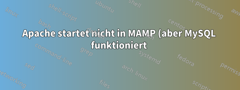 Apache startet nicht in MAMP (aber MySQL funktioniert) in Windows 10