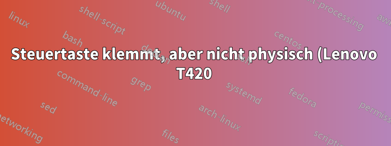 Steuertaste klemmt, aber nicht physisch (Lenovo T420)