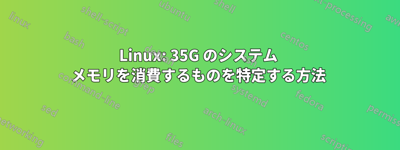 Linux: 35G のシステム メモリを消費するものを特定する方法