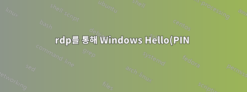 rdp를 통해 Windows Hello(PIN)와 함께 WebAuthn을 사용할 수 없음