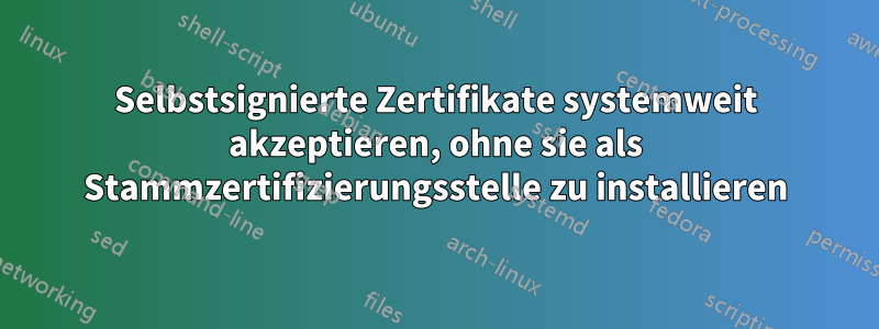 Selbstsignierte Zertifikate systemweit akzeptieren, ohne sie als Stammzertifizierungsstelle zu installieren