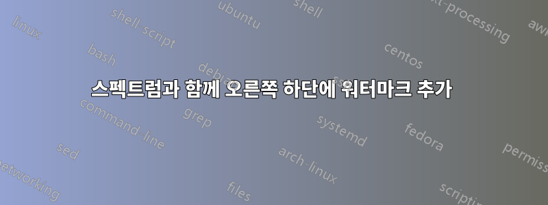 스펙트럼과 함께 오른쪽 하단에 워터마크 추가