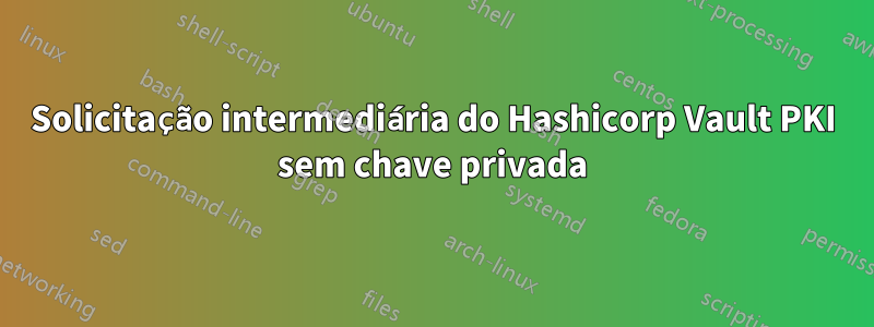 Solicitação intermediária do Hashicorp Vault PKI sem chave privada