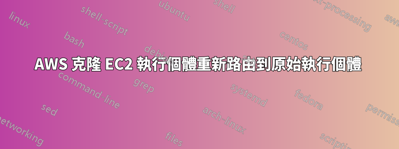 AWS 克隆 EC2 執行個體重新路由到原始執行個體