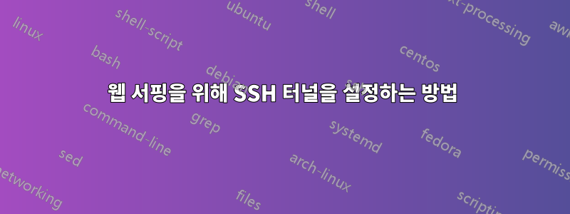 웹 서핑을 위해 SSH 터널을 설정하는 방법