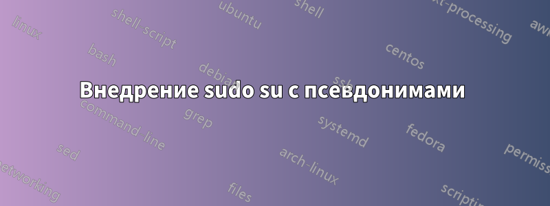 Внедрение sudo su с псевдонимами