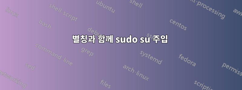 별칭과 함께 sudo su 주입