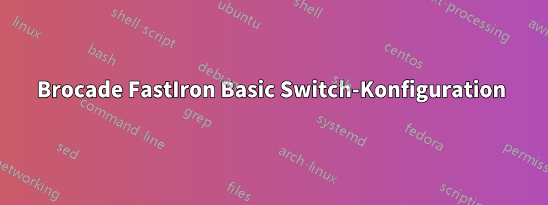 Brocade FastIron Basic Switch-Konfiguration