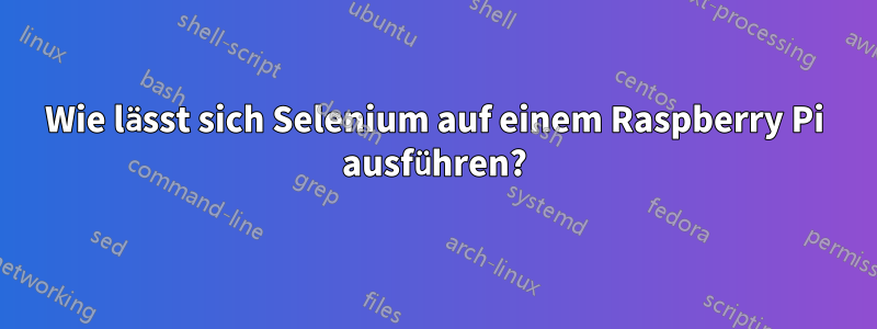 Wie lässt sich Selenium auf einem Raspberry Pi ausführen?