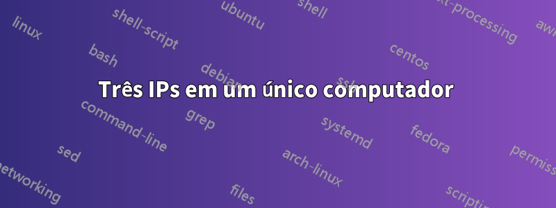 Três IPs em um único computador