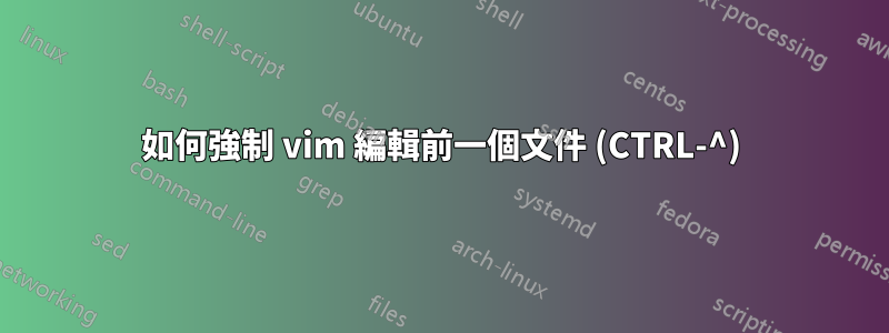 如何強制 vim 編輯前一個文件 (CTRL-^)