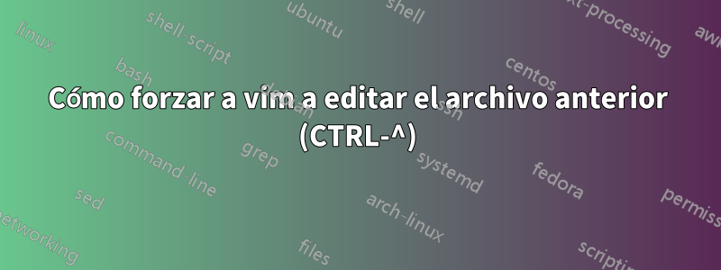 Cómo forzar a vim a editar el archivo anterior (CTRL-^)