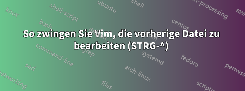 So zwingen Sie Vim, die vorherige Datei zu bearbeiten (STRG-^)