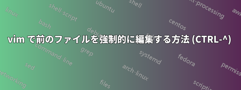 vim で前のファイルを強制的に編集する方法 (CTRL-^)