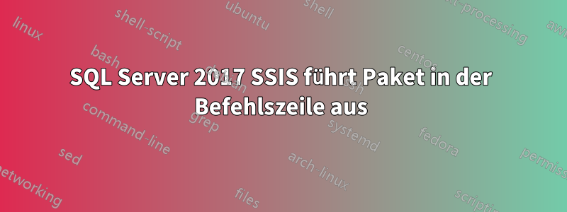 SQL Server 2017 SSIS führt Paket in der Befehlszeile aus