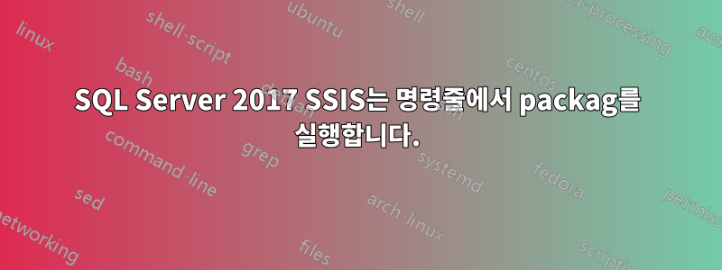 SQL Server 2017 SSIS는 명령줄에서 packag를 실행합니다.